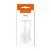 masturbator  me you us ripple dual end stroker male masturbator transparent
