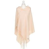 dwustronny szal damski w kolorze kremowym - peterson