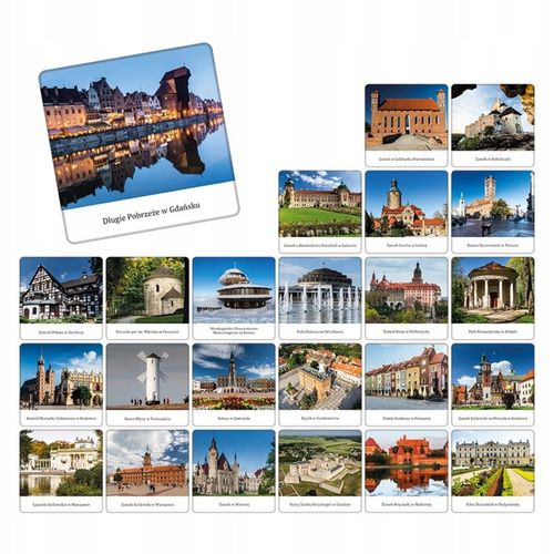 Gra Pamięciowa Memory Memo POLSKA ZABYTKI Towarzyska Adamigo 5+ na Arena.pl