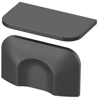 Uchwyt meblowy szary aluminium do szafki szuflady 56 mm 2 szt IKEA BERGHALLA