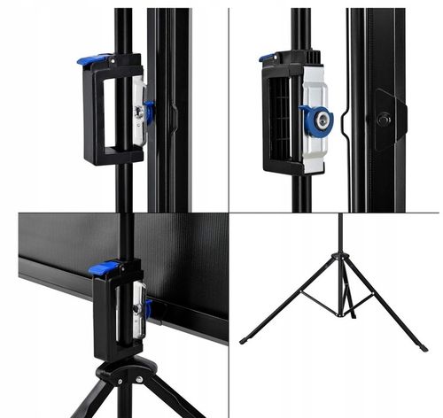 Duży EKRAN PROJEKCYJNY na statywie 200X200cm 112" HDREADY 4K na Arena.pl