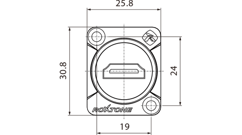 Roxtone Gniazdo tablicowe HDMI RAH14D-B na Arena.pl