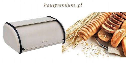 CHLEBAK POJEMNIK NA PIECZYWO CHLEB BUŁKI STALOWY KINGHOFF KH-1754 BEŻ na Arena.pl