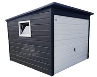 DOMEK OGRODOWY 3X3 BRAMA UCHYLNA - DRZWI - OKNO - ANTRACYT BIAŁY DG125