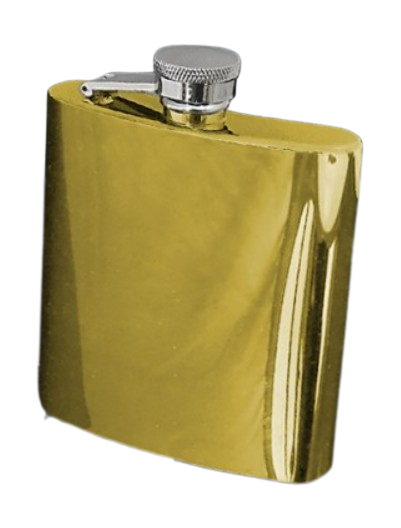 Piersiówka ze Stali Nierdzewnej 6 OZ Złota zdjęcie 1