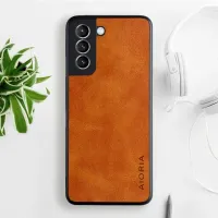 Etui AIORIA Vintage LEATHER do Samsung Galaxy S22 Plus pomarańczowy