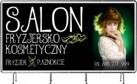 BANER REKLAMOWY 130x80cm SALON FRYZJERSKO KOSMETYCZNY różne wzory