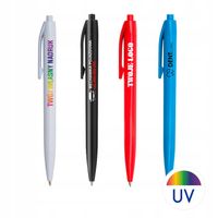 Długopisy reklamowe plastikowe z logo - nadruk kolorowy - 100 szt.