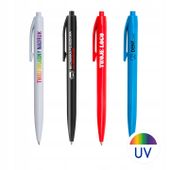 Długopisy reklamowe plastikowe z logo - nadruk kolorowy - 100 szt.