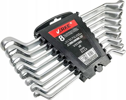 KLUCZE OCZKOWE ODGIĘTE WYGIĘTE 6-22mm 8 szt ZESTAW KLUCZY OCZKOWYCH na Arena.pl