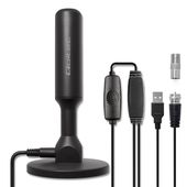 Antena DVB-T2 Qoltec 4K, 28dBi, 5m, Wzmacniacz