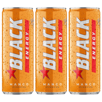 Black Energy Mango Gazowany napój energetyzujący 250 ml x 3 sztuk