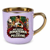 Nie każda bohaterka nosi pelerynę - nauczycielka kubek na prezent Fioletowy