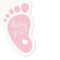 Serwetki papierowe stópka Baby shower Girl dziewczynka różowe, 10 szt.