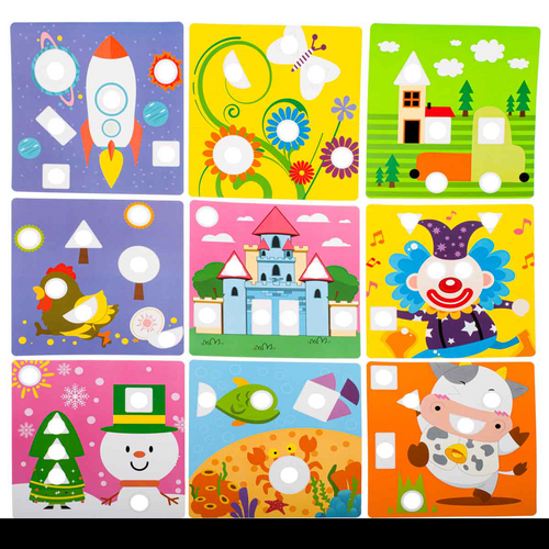 Puzzle geometryczne edukacyjne 36 el. na Arena.pl