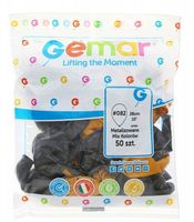 balony gemar 10", metalik złote i czarne (50) 5430