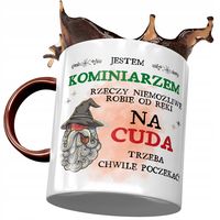Kubek Bordowy Dla Kominiarza Jestem Kominiarzem Z Nadrukiem Ze Zdjęciem