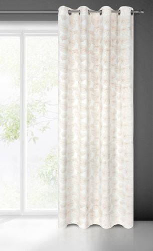 Zasłona gotowa na przelotkach MARIGOLD 140x250 biała w złote liście na Arena.pl