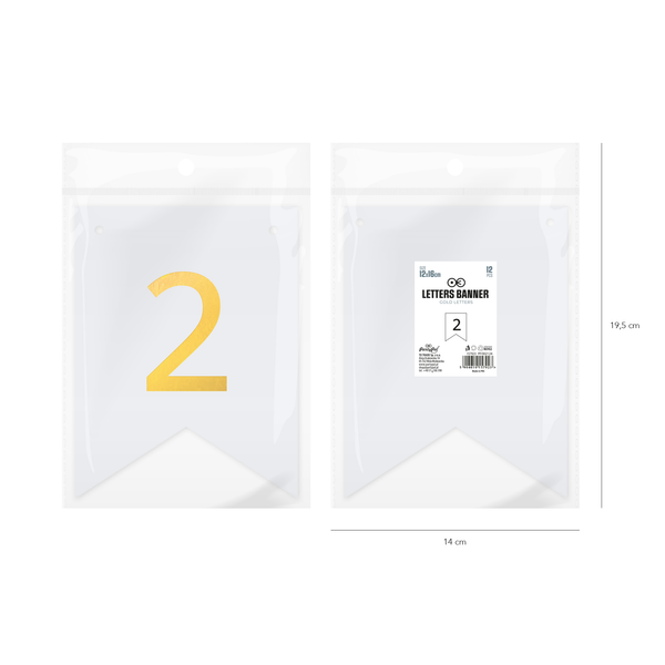 Baner DIY 16 cm - cyfra 2 zdjęcie 2