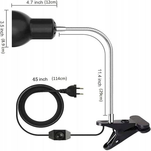 LAMPA GRZEWCZA DO AKWARIUM GADÓW ŻÓŁWIA WĘŻA Z 2 ŻARÓWKAMI UVA UVB 25 na Arena.pl
