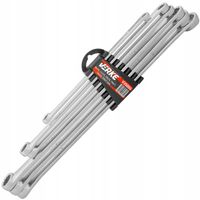 VERKE V35005 KLUCZE OCZKOWE DŁUGIE PŁASKIE PROSTE 8-21mm ZESTAW 6szt NAPINA