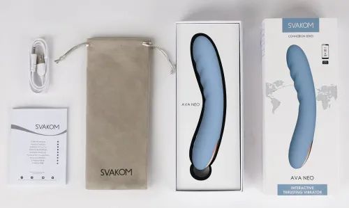 svakom ava neo cornflower - wibrator interaktywny, aplikacja, niebieski na Arena.pl