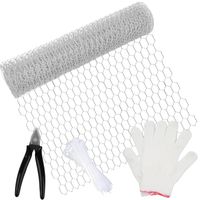 Siatka Sześciokątna Ocynkowana 13 mm 40 cm x 6 m z Cęgami i Akcesoriami