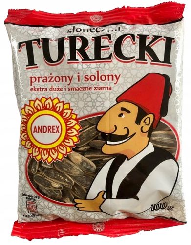 Słonecznik Turecki prażony solony ANDREX 20x 100g na Arena.pl