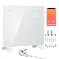 Grzejnik elektryczny energooszczędny szklany łazienkowy 1kW WiFi EGW-10B