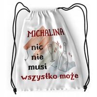 Plecak Dla Michaliny Sportowy Szkolny Worek Torba Z Nadrukiem Ze Zdjęciem