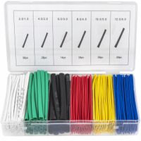 Zestaw rurek termokurczliwych kolorowych 196 szt. w organizerze SilverTools