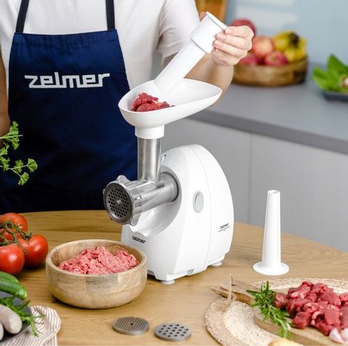 MOCNA MASZYNKA DO MIELENIA MIĘSA ZELMER ZMM4080B NR 8 1900W +AKCESORIA na Arena.pl