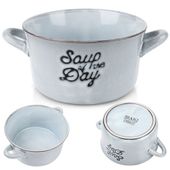 Miska Bulionówka Miseczka na Zupę Gulasz Płatki z Uszami Uchwytami 600 ml