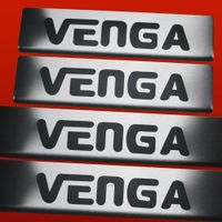 Listwa progowa KIA VENGA Stal nierdzewna 304 mat z czarnymi literami 4szt