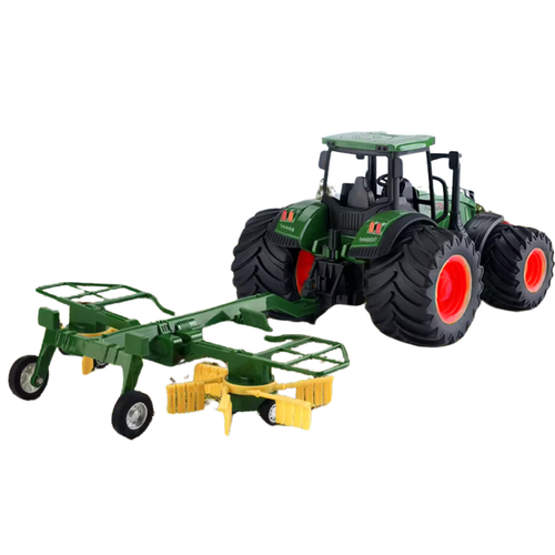 Traktor Z Zgrabiarką Maszyna Rolnicza Model Pojazdu 1:24 Farma Zestaw na Arena.pl