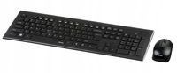 BEZPRZEWODOWY ZESTAW BIUROWY KLAWIATURA MYSZ + HAMA CORTINO NISKI PROFIL