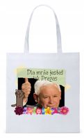 Śmieszny Pis Kaczyński Torba Eco Biała Shopper Z Nadrukiem Ze Zdjęciem