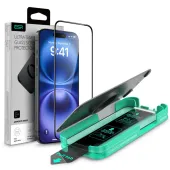 Szkło hartowane ESR Armorite na iPhone 16 z aplikatorem - z czarną ramką