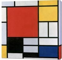 Obraz 100x100cm  Red, Yellow, Blue, and Black, Piet Mondrian