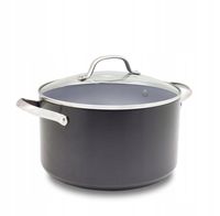 GreenPan garnek 24cm 7,6l do gotowania indukcja gaz zmywarka z pokrywką uni