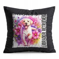 PODUSZKA CZARNA PREZENT - PIES PSY PIESEK RASA LABRADOR RETRIEVER