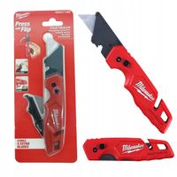 Nóż fastback ostrze trapezowe składany do kabli ze schowkiem Milwaukee