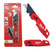 Nóż fastback ostrze trapezowe składany do kabli ze schowkiem Milwaukee