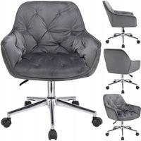 fotel largo szary na srebrnej stopie