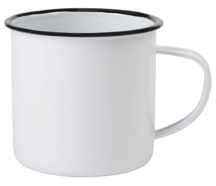 Kubek emaliowany RETRO CUP, biały zdjęcie 1