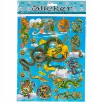 naklejki 10szt. smoki | 2005f