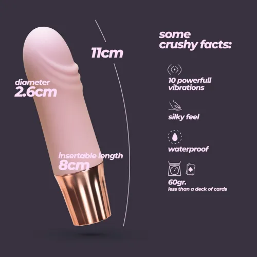crushious mellow waves mini - kompaktowy wibrator 10 trybow rożowy na Arena.pl