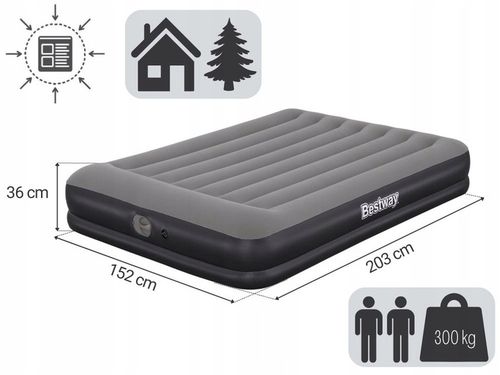 Materac Dmuchany Dwuosobowy Łóżko do Spania z Pompką USB Bestway 671BU na Arena.pl