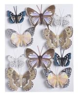 motylki na klipsie 4,5cm - 7,5cm 10szt. 173can01148