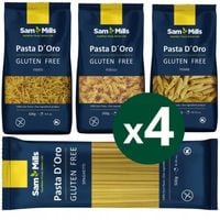 4x BEZGLUTENOWY makaron SamMills SPAGHETTI ŚWIDERKI RURKI NITKI bez glutenu